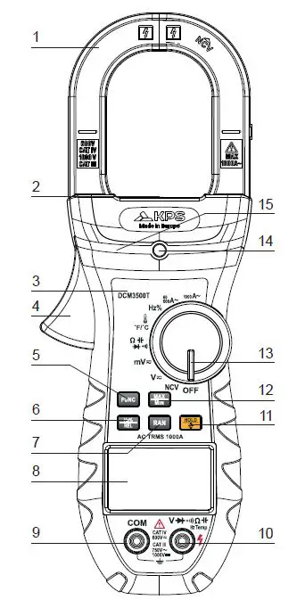 KPS-DCM3500T-TRMS-Clamp-Meter-1000- AC-with-Temperature-FIG3