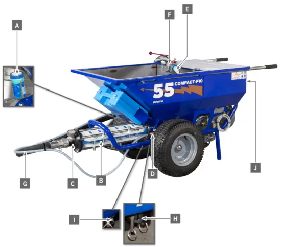 EUROmair 30968 Compact Pro 55 Plastering Machine - overview