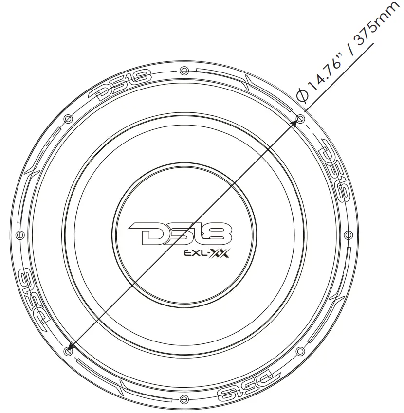 DS18 EXL XX15 4DHE 15 Inch High Excursion Subwoofer - fig2