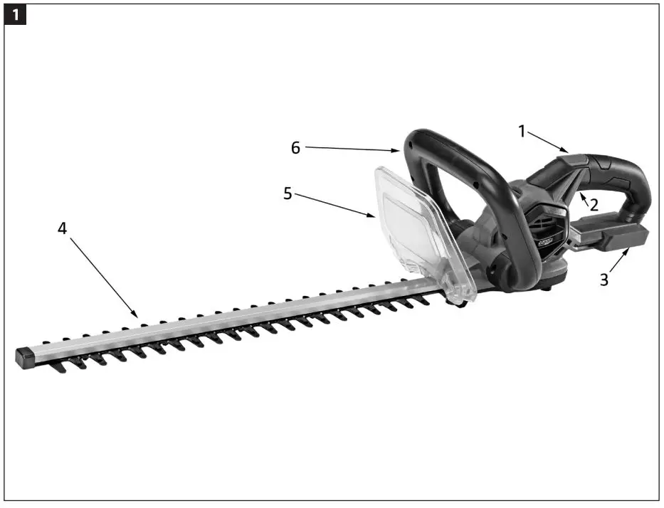 MEEC TOOL 009536 18V Cordless Hedge Trimmer Instruction Manual - Product Overview