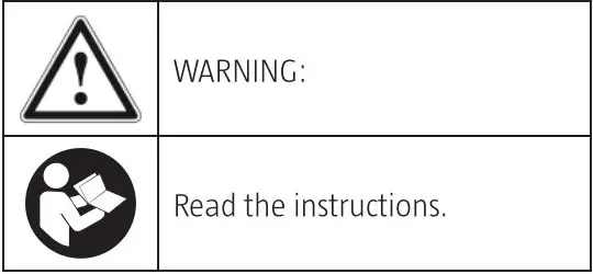 MEEC TOOL 009536 18V Cordless Hedge Trimmer Instruction Manual - Symbols