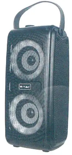 V TAC VT 6203 2 2 10W Rechargeable Speaker USB amp TF Card Slot RGB 2x3 inch Woofer