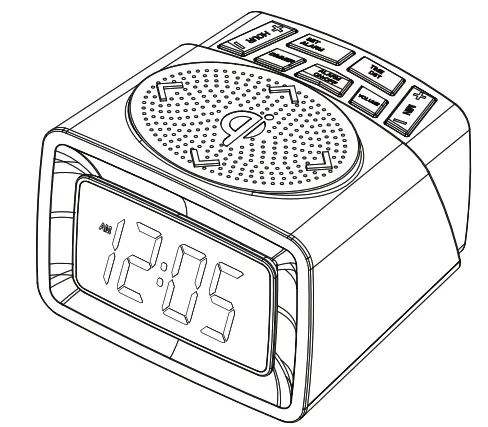 Raynic CR1012W Alarm Clock with Wireless Charging Pad - Fig