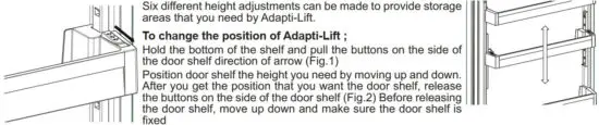 FIG 10 Adapti-Lift Door Shelf