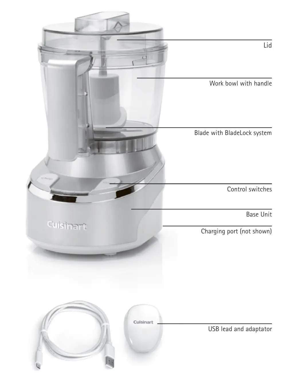 Cuisinart RMC100U Cordless Mini Prep Pro Food Processor - Product Description