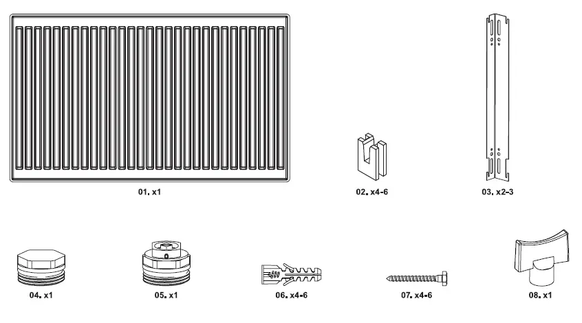 flomasta 4523BTU 22 Double-Panel Double Convector Radiator FIG1