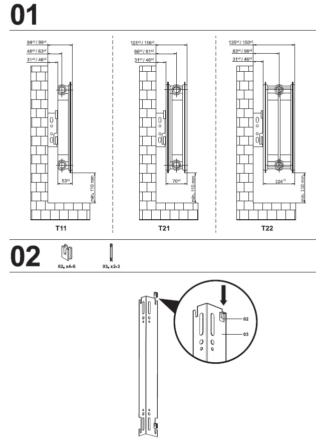 flomasta 4523BTU 22 Double-Panel Double Convector Radiator FIG4