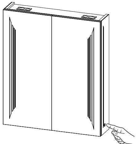 HiB 54500 Dimension 50 Bluetooth LED Illuminated Aluminium Mirror Cabinet - cabinet