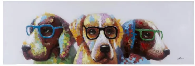 YHD ARTAE1920D Cool Dogs Unframed Wall Canvas product