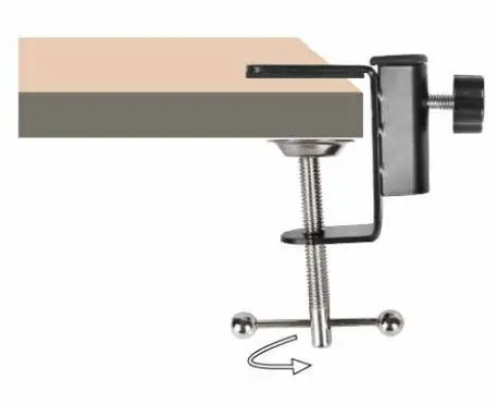 SARINA PODCAST V8 Sound Card User Guide - Screw the table clamp on the edge of a table