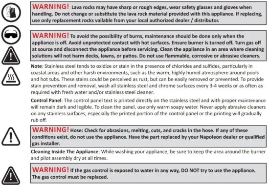 FIG 24 Maintenance or Cleaning Instructions