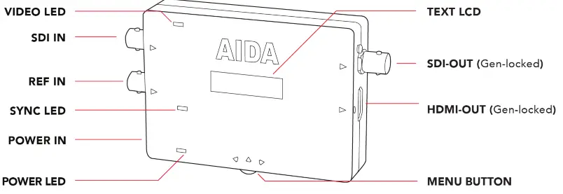 AIDA GCON-SDI SDI to Genlock SDI HDMI Converter - GCON-SDI