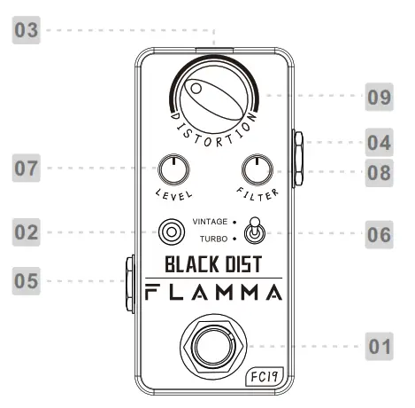 FLAMMA FV19 Distortion Pedal