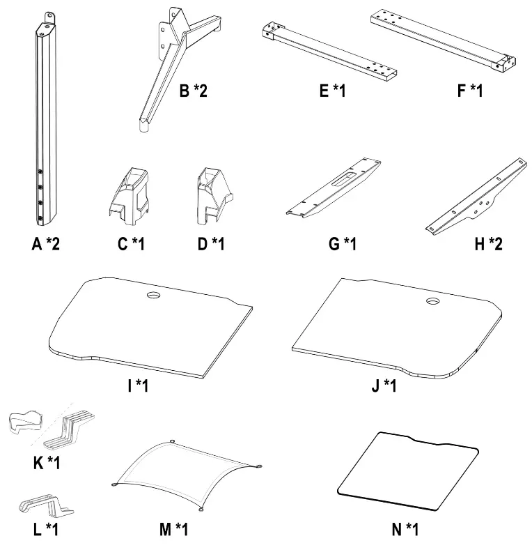 WEAVE 63 inch Height Adjustable Gaming Desk, T-Shaped Game Station -