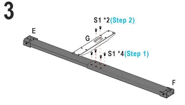 WEAVE 63 inch Height Adjustable Gaming Desk, T-Shaped Game Station - fig3