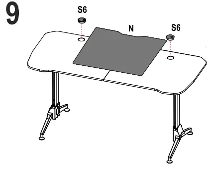 WEAVE 63 inch Height Adjustable Gaming Desk, T-Shaped Game Station - fig9