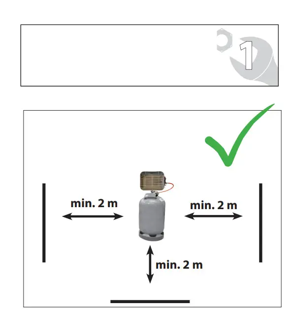 Gude GHS 4200 PIEZO Gas Heater - Figure 3