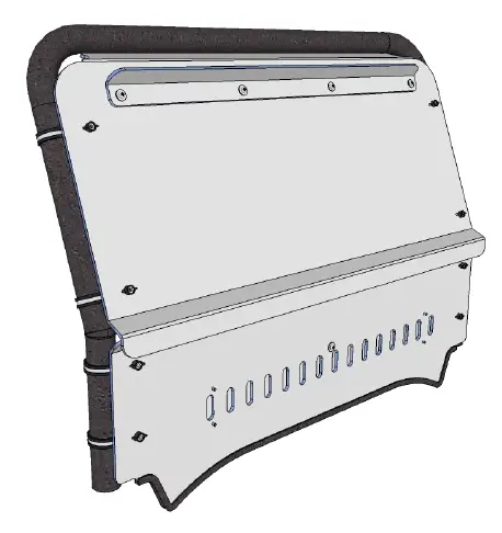 FALCON-RIDGE KU-RTV900-WD05 Kubota-RTV900-2 Piece-Aero-Vent Lexan-Windshield-FIG-6