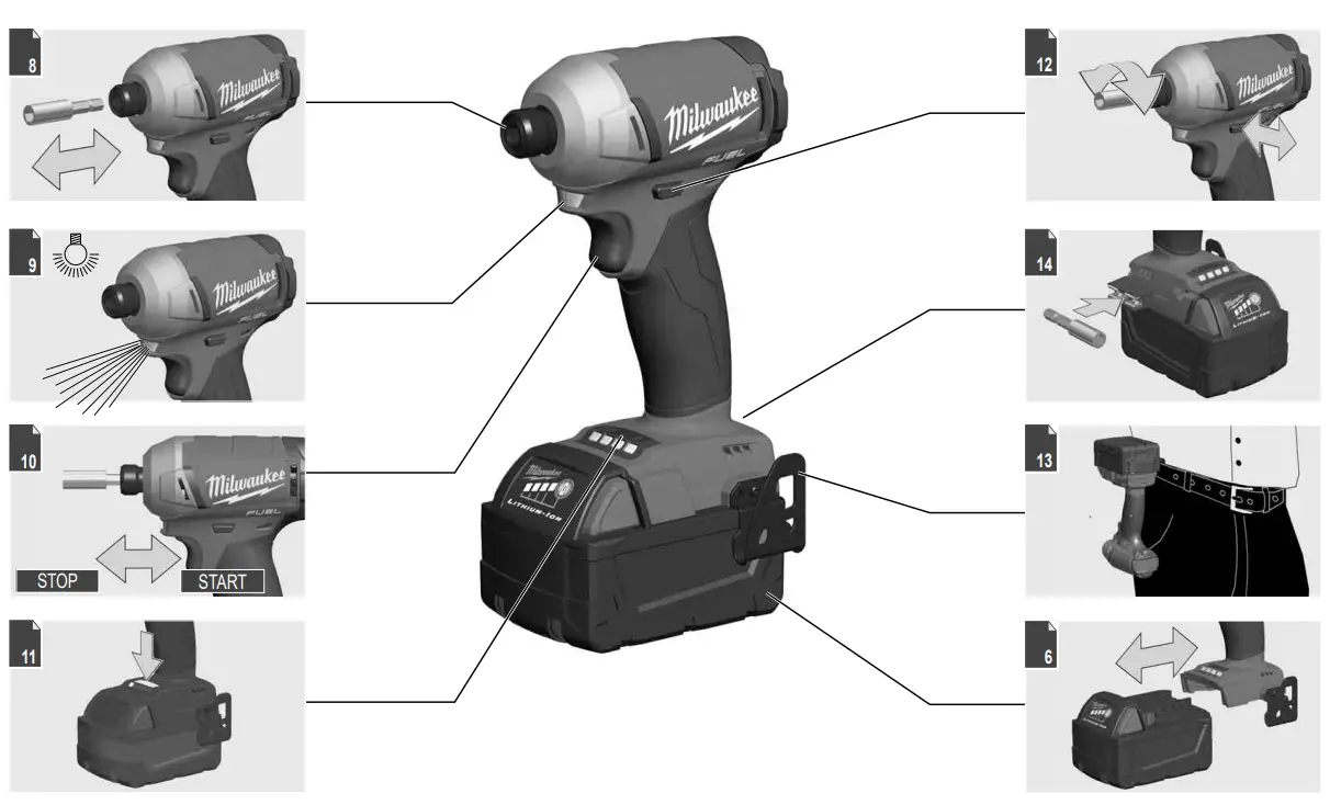 milwaukee M18 FQID 1 4 Inch Hex Hydraulic Driver - fig 6