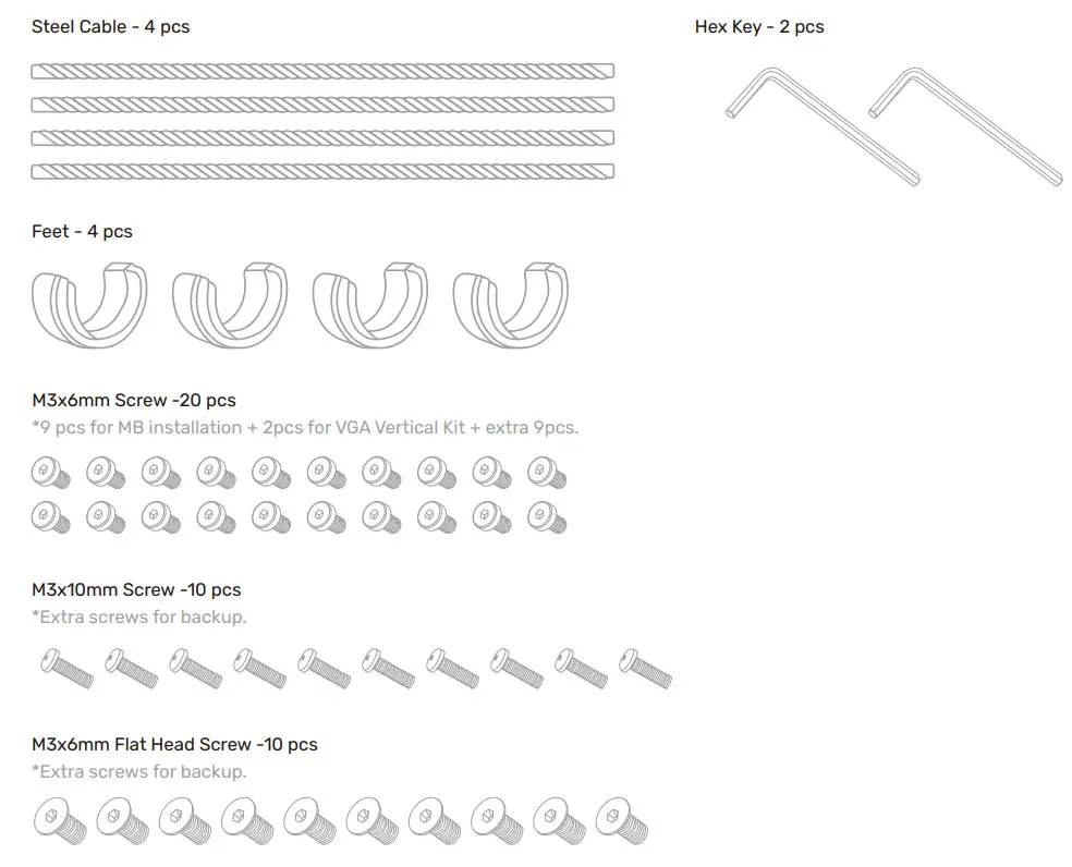 EVGA E1 Carbon Fiber Frame - parts