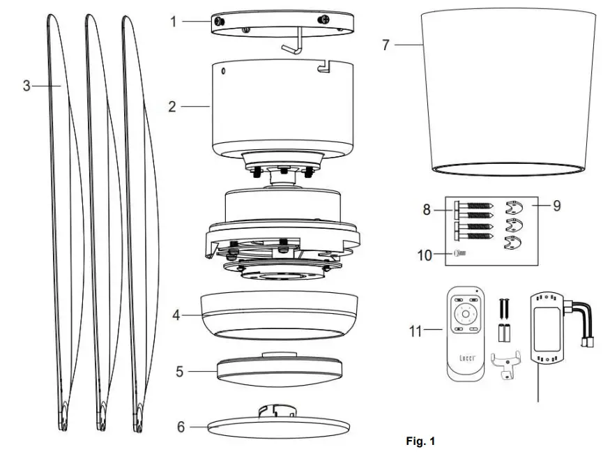 LUCCI Array DC Ceiling Fan - fig