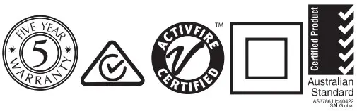 CLIPSAL 755PSMA4 Smoke Alarm Photo, Surface, 230v - Logo