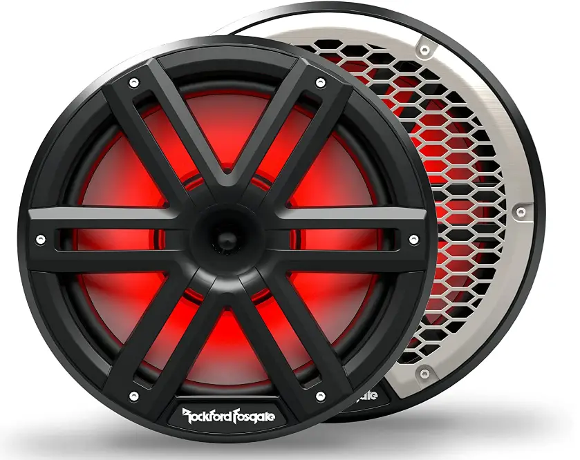 Rockford Fosgate M2-10HB Color Optix Multicolor LED Lighted 10 Marine Grade Coaxial Speakers