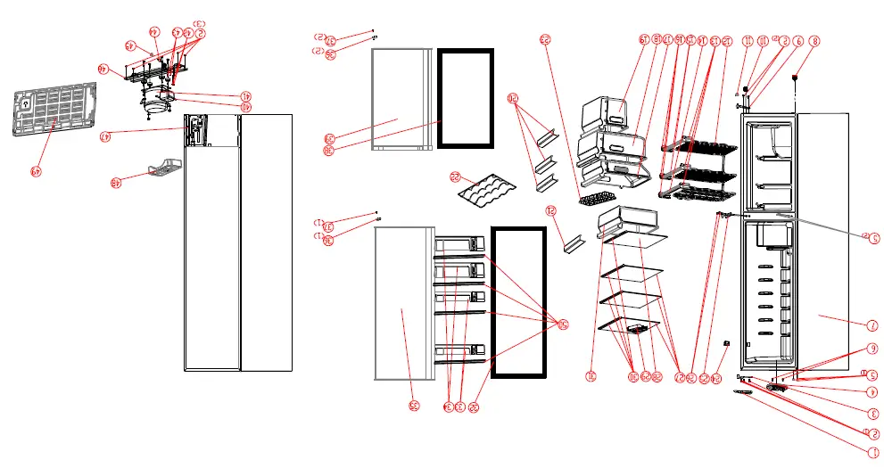 UNIQUE UGP-278L P S-S Bottom Mount Refrigerator-5
