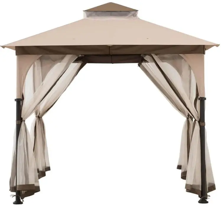 SUNJOY GROUP A101011100 Beige+Light Brown Replacement Canopy For Column Gazebo