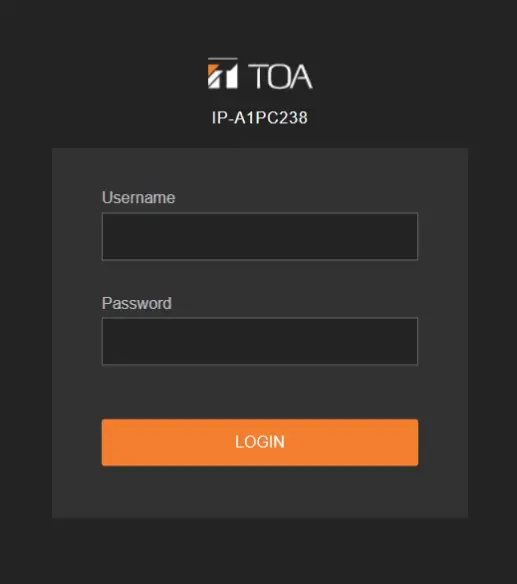 TOA IP-A1PC238 - Making connection