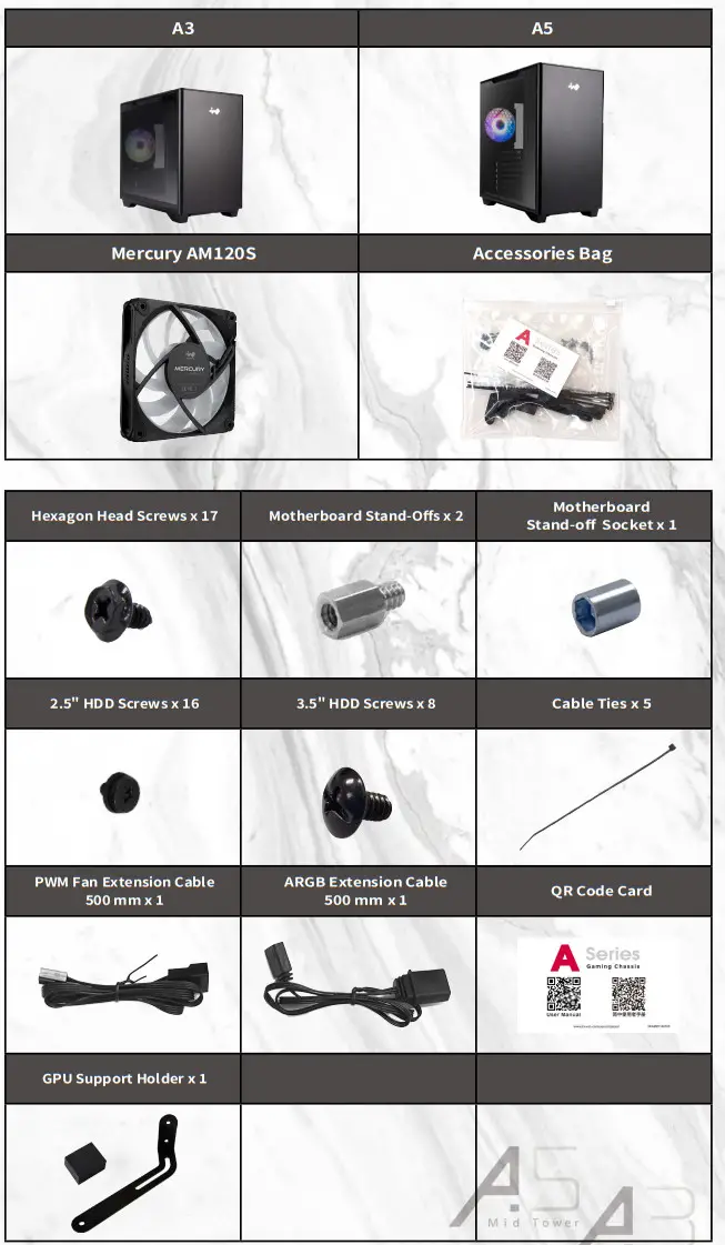 InWin IW-CS-A3BLK-1AM120S A3 Tempered Glass - Fig1