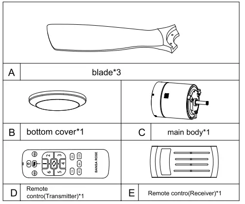 BANSA-ROSE-XY-M5202DCWD-Indoor-Outdoor-Flush-Mount-Ceiling-Fan-FIG-1