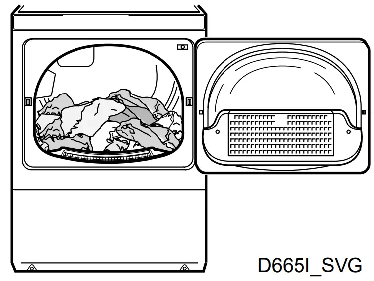 Speed Queen D516891ENR4 7 0 Cu Ft White Electric Dryer - Fig 7