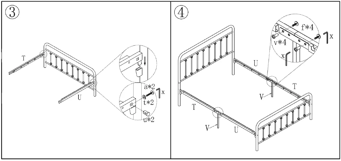 HOMEDEPOT-EC-314-2-Vintage-Style-Metal-Frame-Platform-Bed-3
