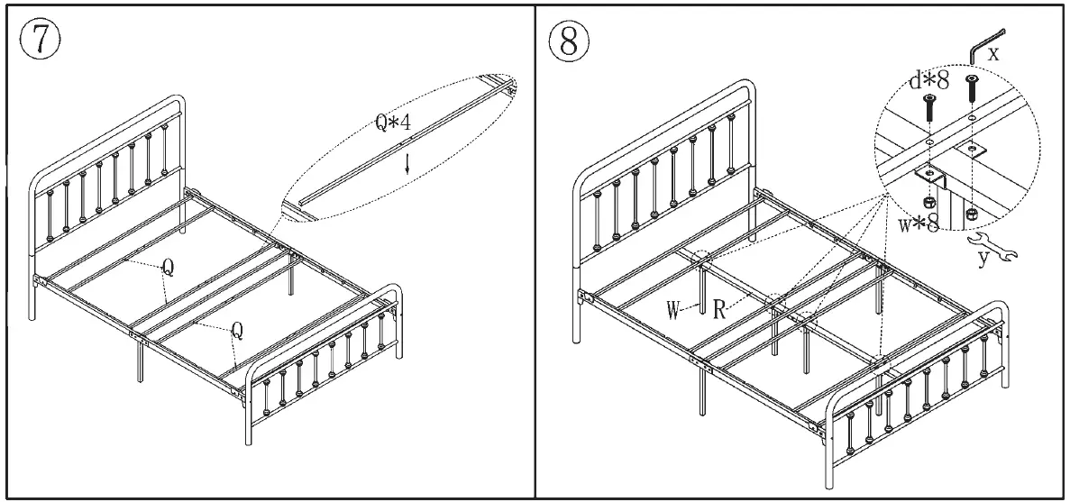 HOMEDEPOT-EC-314-2-Vintage-Style-Metal-Frame-Platform-Bed-5