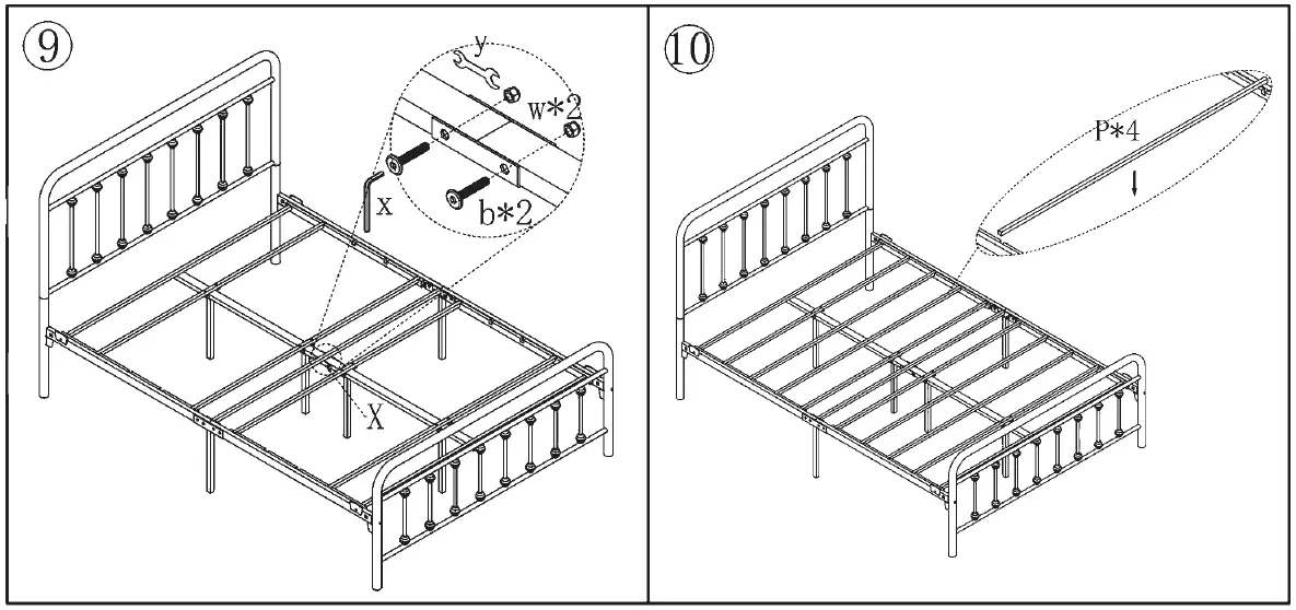 HOMEDEPOT-EC-314-2-Vintage-Style-Metal-Frame-Platform-Bed-6