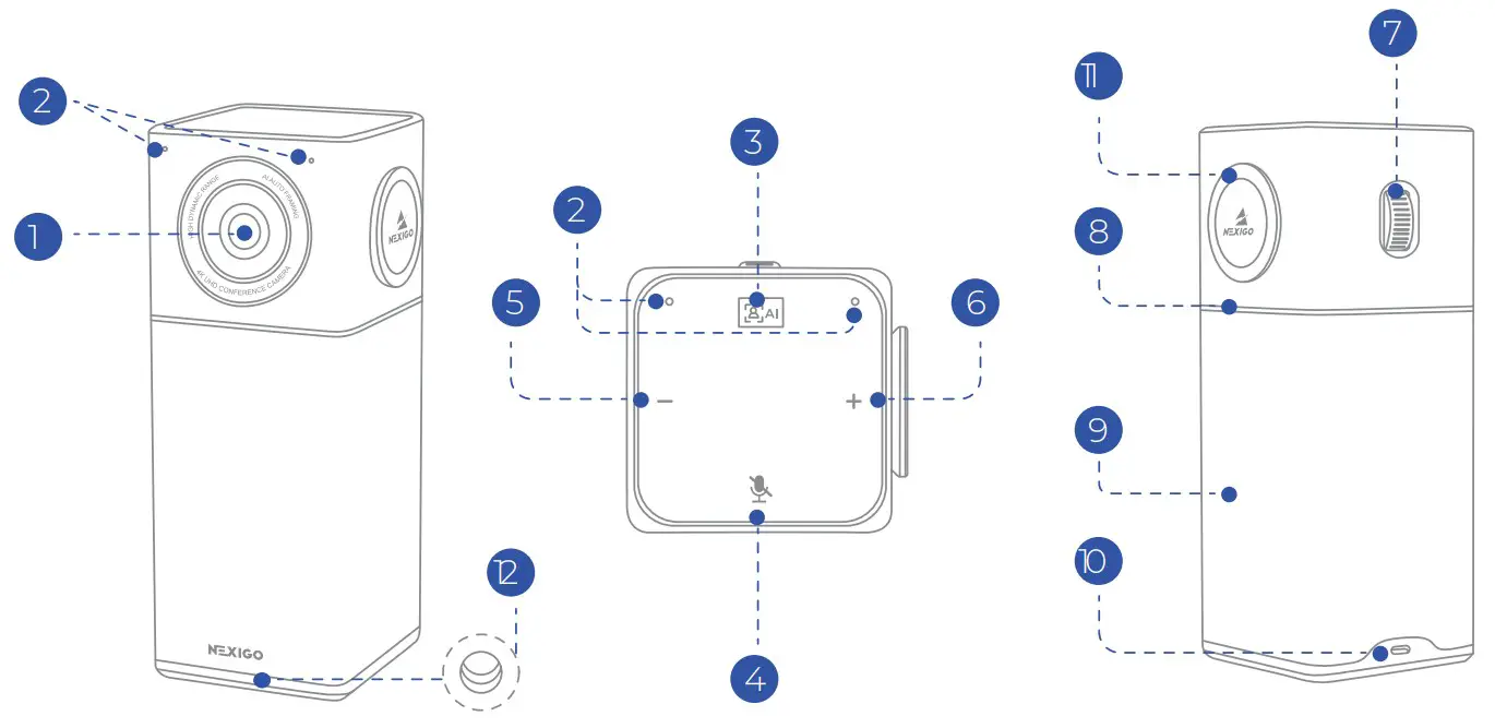 NEXIGO N3000 Mini Meeting Camera - fig 2