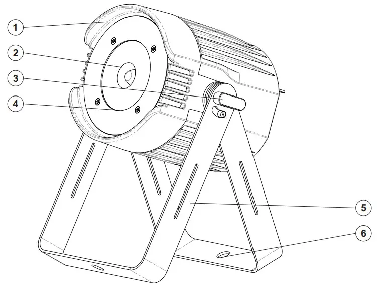 EUROLITE PST-40 QCL DMX LED Pinspot - fig 1