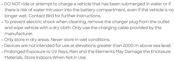 Bird Retail Bird Flex Electric Scooter Black User Manual - Instructions and safety guidelines