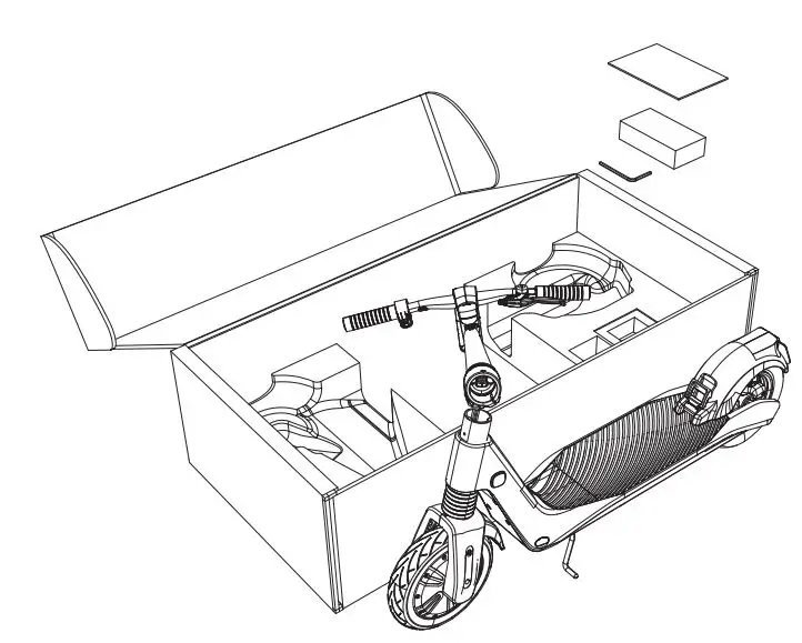 Bird Retail Bird Flex Electric Scooter Black User Manual - Remove packaging and accessories
