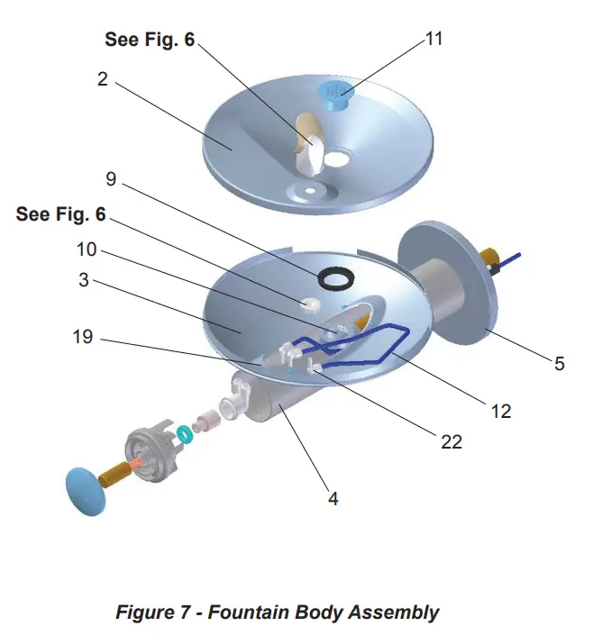 ELKAY EZWS-ERPBM28K SwirlFlo Integral Bottle Filling Station - Fountain Body Assembly