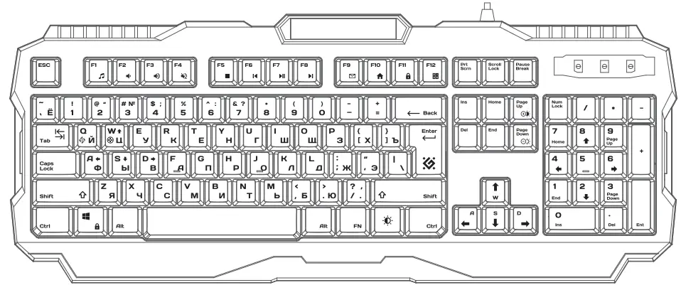 IronSpot GK-320L Wired Gaming Keyboard