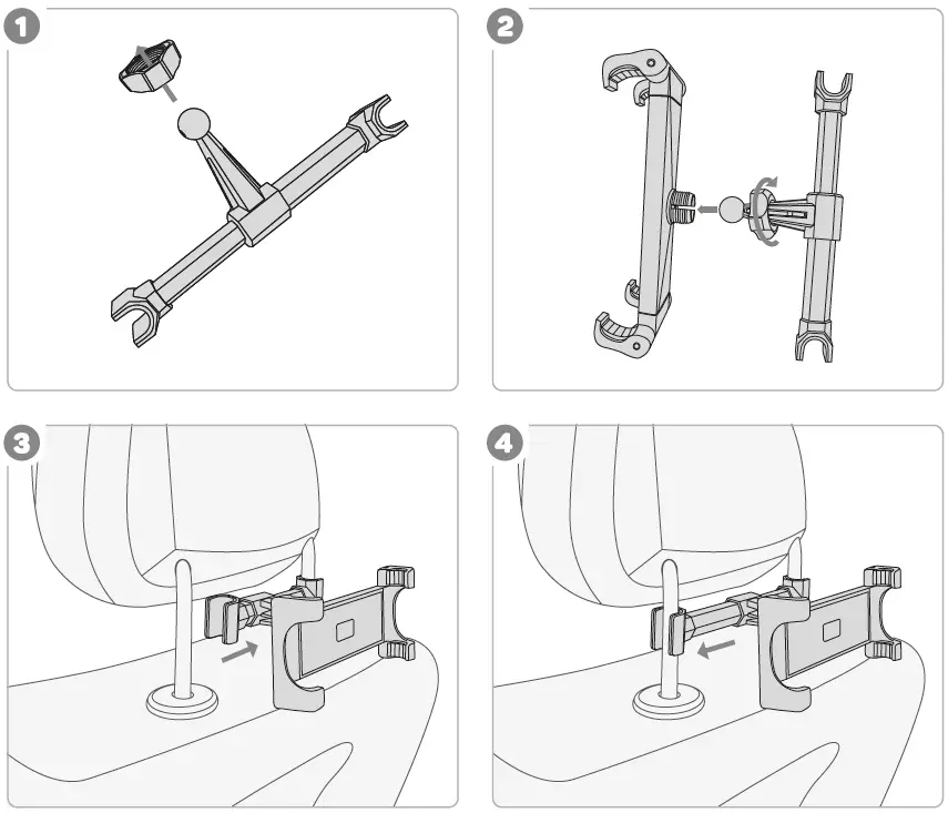 connect IT-CMC-7010-BK-Universal-Tablet-Headrest-Car-Holder-fig-1