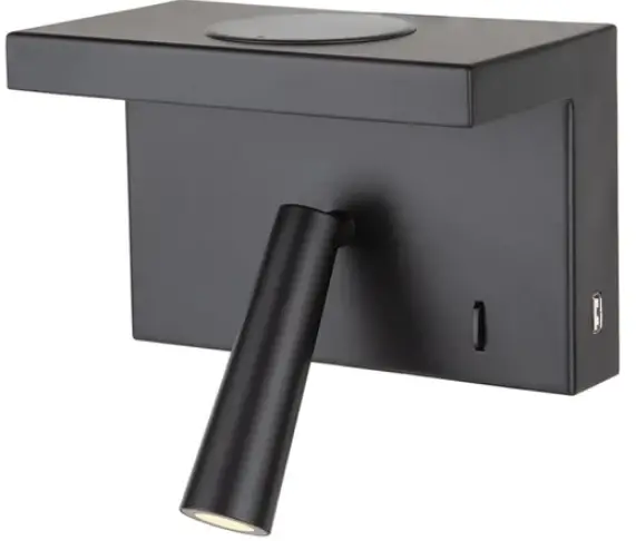 DOMUS-Charge-01-Indoor-LED-Wall-Light-With-Wireless-and-USB-Charge-CCT-2w-Blac-PRODUCT