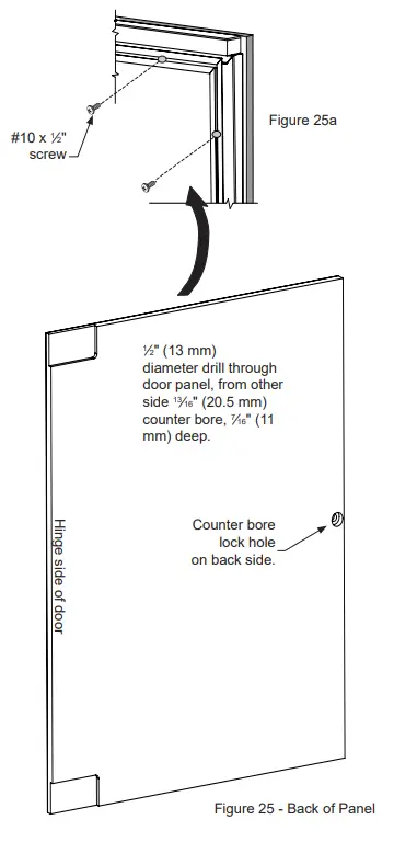 Assemble the panel to the door