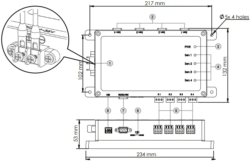 Digi Pas QC 2 05001 99 005 2 Axis Inclination Sensor Module Control Box - Device Overview