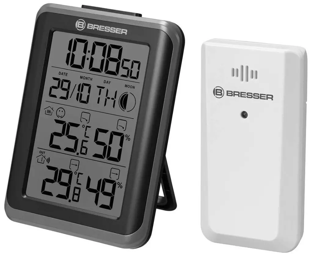 BRESSER MyClimate Thermo-Hygrometer Clock --