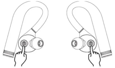 Wing Bass TWS Wireless Headset - Power on both earbuds