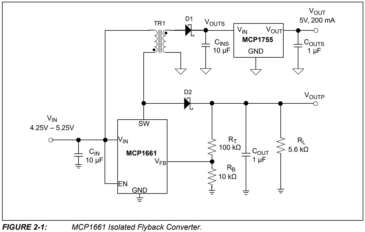 MICROCHIP MCP1661 Isolated Flyback Converter - fig 3