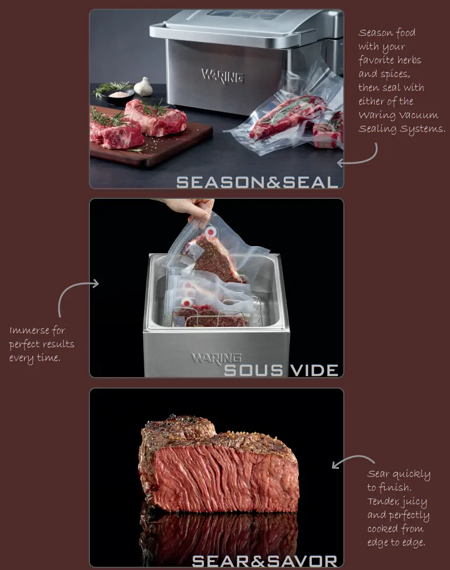 WARING COMMERCIAL 16L Sous Vide Stainless Steel Integrated Bath System - CONVENIENCE